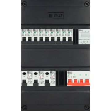 3F groepenkast EMAT 9 groepen - 1xHS 4P - 3xALS 2P - 1xT - 220x360