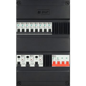 3F groepenkast EMAT 8 groepen - 1xHS 4P - 3xALS 2P - 360x220