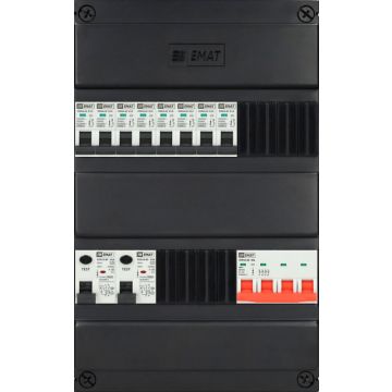 3F groepenkast EMAT 8 groepen - 1xHS 4P - 2xALS 2P - 360x220